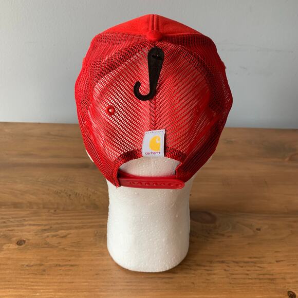 Carhartt Force Canvas Red Trucker Mesh Snap Back Cap Hat One Size Adjustable-New - Picture 5 of 10